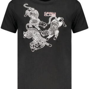 CAVALLI CLASS SHORT SLEEVE T-SHIRT MEN BLACK
