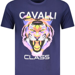 CAVALLI CLASS SHORT SLEEVE T-SHIRT MEN BLUE