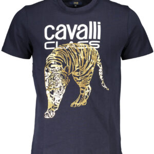 CAVALLI CLASS SHORT SLEEVE T-SHIRT MEN BLUE