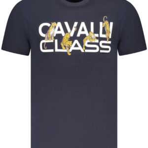 CAVALLI CLASS SHORT SLEEVE T-SHIRT MEN BLUE