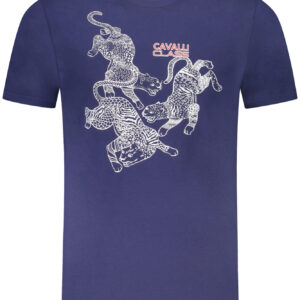 CAVALLI CLASS SHORT SLEEVE T-SHIRT MEN BLUE