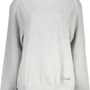 CAVALLI CLASS WOMEN'S GRAY ZIPLESS SWEATSHIRT