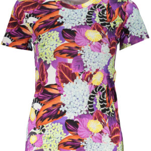 CAVALLI CLASS WOMEN'S SHORT SLEEVE T-SHIRT PURPLE