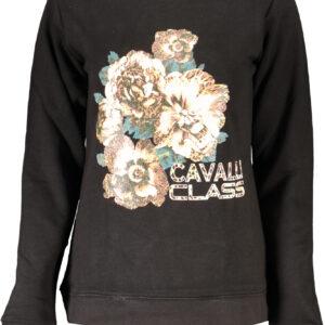 CAVALLI CLASS WOMEN'S ZIPLESS SWEATSHIRT BLACK