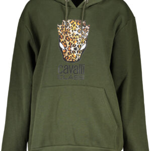 CAVALLI CLASS WOMEN'S ZIPLESS SWEATSHIRT GREEN