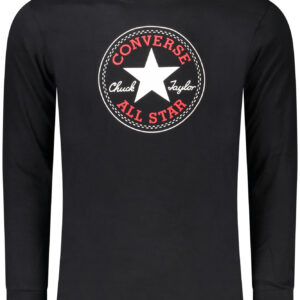 CONVERSE KIDS' BLACK LONG-SLEEVED T-SHIRT