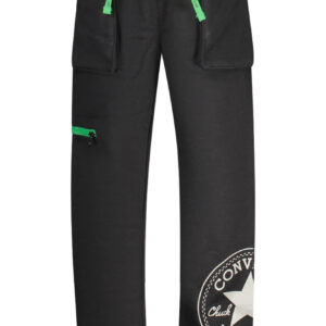 CONVERSE KIDS' BLACK LONG TRACKSUIT PANTS