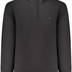 COVERI MOVING MEN'S BLACK ZIP-UP SWEATSHIRT