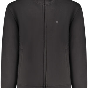 COVERI MOVING MEN'S BLACK ZIP-UP SWEATSHIRT