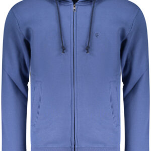 COVERI MOVING MEN'S BLUE ZIP-UP SWEATSHIRT