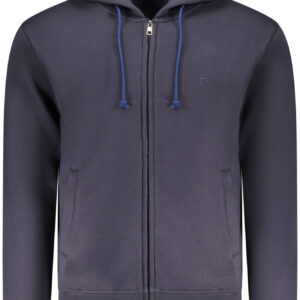 COVERI MOVING MEN'S BLUE ZIP-UP SWEATSHIRT