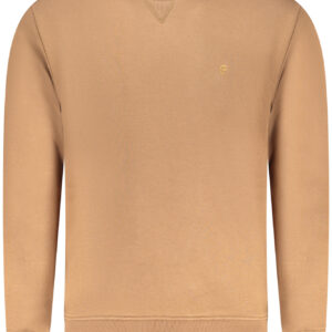 COVERI MOVING MEN'S BROWN ZIP-UP SWEATSHIRT