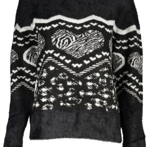 DESIGUAL BLACK WOMEN'S SWEATER