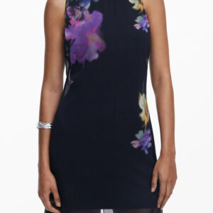 DESIGUAL SHORT DRESS FOR WOMEN IN BLACK