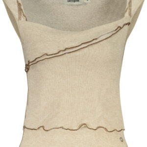 DESIGUAL WOMEN'S BEIGE TANK TOP
