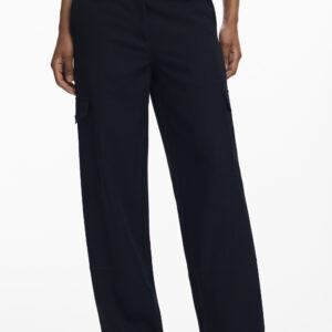 DESIGUAL WOMEN'S BLACK TROUSERS