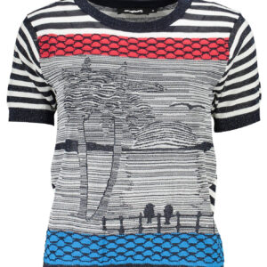 DESIGUAL WOMEN'S BLUE SWEATER