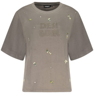 DESIGUAL WOMEN'S GRAY ZIP-UP SWEATSHIRT