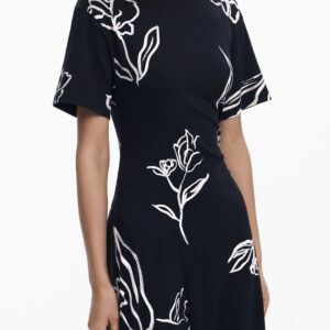 DESIGUAL WOMEN'S LONG BLACK DRESS