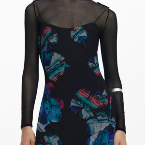 DESIGUAL WOMEN'S LONG BLACK DRESS