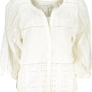 DESIGUAL WOMEN'S LONG SLEEVE SHIRT WHITE