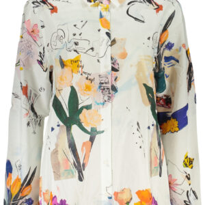 DESIGUAL WOMEN'S LONG-SLEEVED SHIRT WHITE