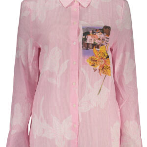 DESIGUAL WOMEN'S PINK LONG-SLEEVED SHIRT