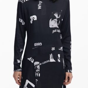 DESIGUAL WOMEN'S SHORT BLACK DRESS