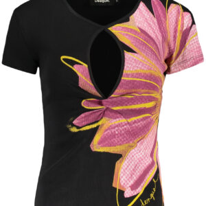 DESIGUAL WOMEN'S SHORT-SLEEVE T-SHIRT BLACK