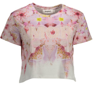 DESIGUAL WOMEN'S SHORT SLEEVE T-SHIRT PINK