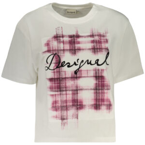 DESIGUAL WOMEN'S SHORT-SLEEVE T-SHIRT WHITE