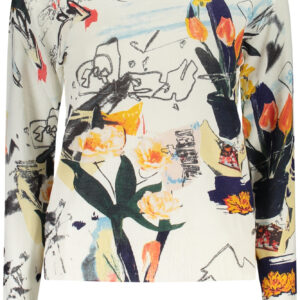 DESIGUAL WOMEN'S WHITE SWEATER