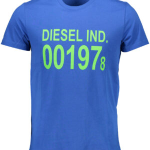 DIESEL MEN'S SHORT SLEEVE T-SHIRT BLUE