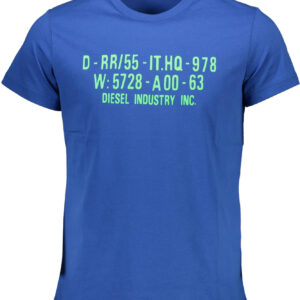 DIESEL MEN'S SHORT SLEEVE T-SHIRT BLUE