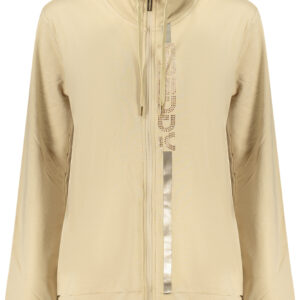 FREDDY WOMEN'S BEIGE ZIP-UP SWEATSHIRT