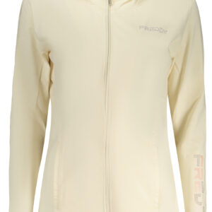FREDDY WOMEN'S BEIGE ZIP-UP SWEATSHIRT