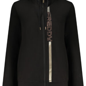 FREDDY WOMEN'S BLACK ZIP-UP SWEATSHIRT