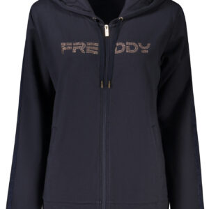 FREDDY WOMEN'S BLUE ZIP-UP SWEATSHIRT