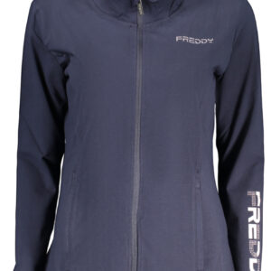 FREDDY WOMEN'S BLUE ZIP-UP SWEATSHIRT