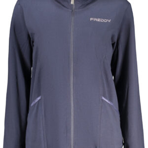FREDDY WOMEN'S BLUE ZIP-UP SWEATSHIRT