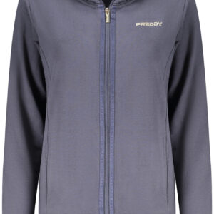 FREDDY WOMEN'S BLUE ZIP-UP SWEATSHIRT
