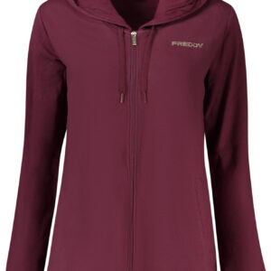 FREDDY WOMEN'S PURPLE ZIP-UP SWEATSHIRT