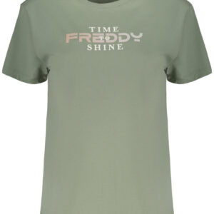 FREDDY WOMEN'S SHORT-SLEEVED GREEN T-SHIRT