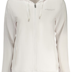 FREDDY WOMEN'S WHITE ZIP-UP SWEATSHIRT