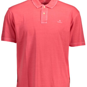 GANT MEN'S PINK SHORT SLEEVE POLO SHIRT
