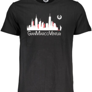 GIAN MARCO VENTURI BLACK MAN SHORT SLEEVE T-SHIRT