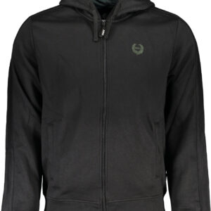 GIAN MARCO VENTURI MEN'S BLACK ZIP SWEATSHIRT