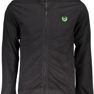 GIAN MARCO VENTURI MEN'S BLACK ZIPPED SWEATSHIRT