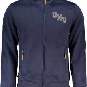 GIAN MARCO VENTURI MEN'S BLUE ZIP SWEATSHIRT