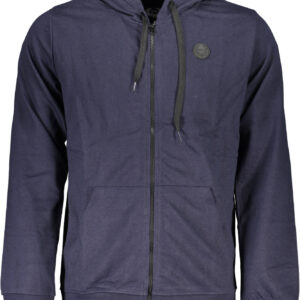 GIAN MARCO VENTURI MEN'S BLUE ZIP-UP SWEATSHIRT
